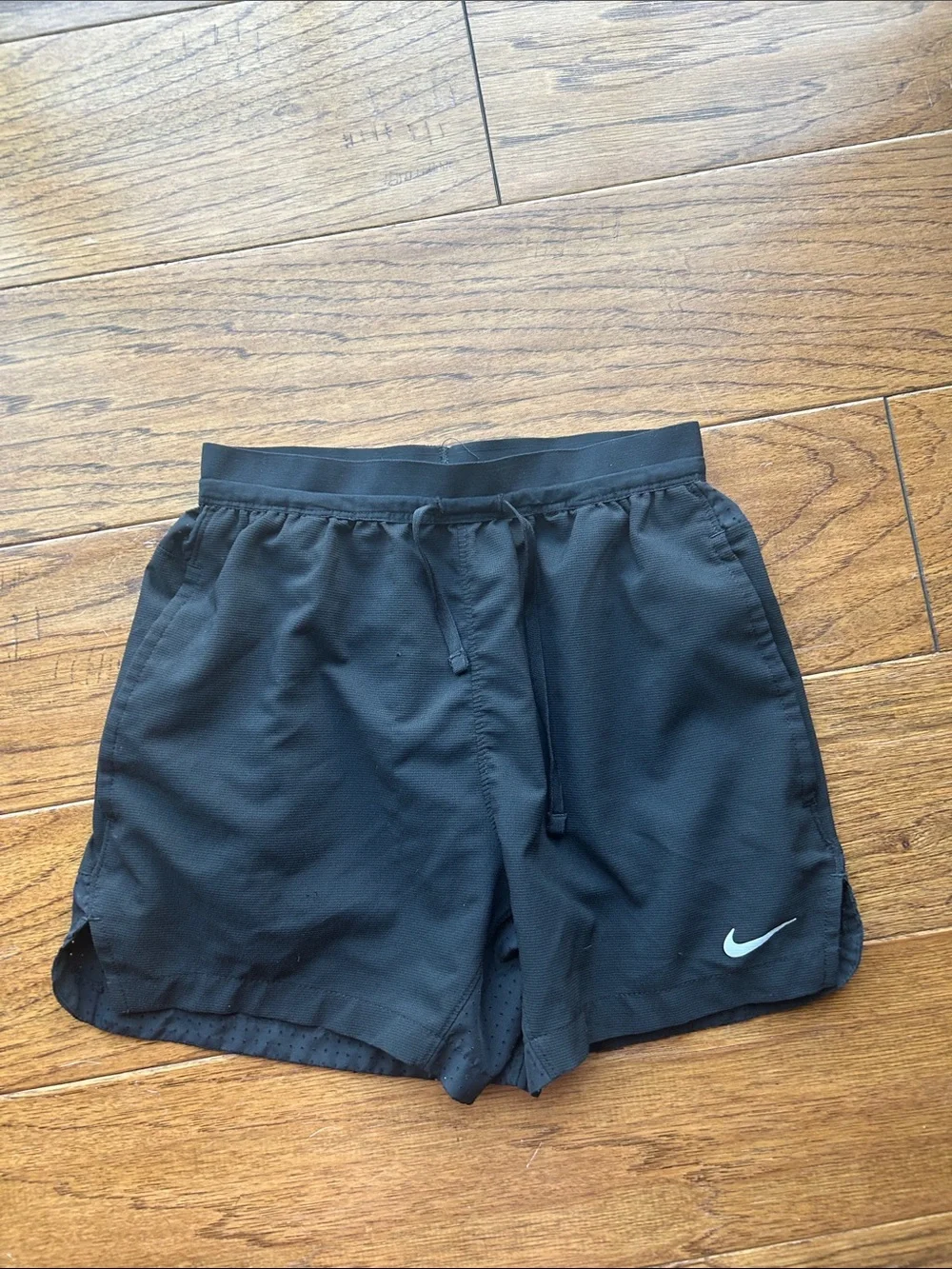 Nike Black Running Shorts with White Swoosh